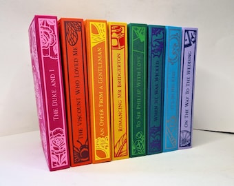 Bridgerton Series by Julia Quinn - Handmade Classic Clothbound Hardback Set | Rebound Hardcover Books | Regency Romance