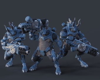 Steelhorn Shocktroopers (Monopose) | Cybernetic Minotaur | Battletech | Grimdark | Battlesuit | DnD