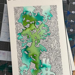 Originele abstracte inkt- en pentekening
