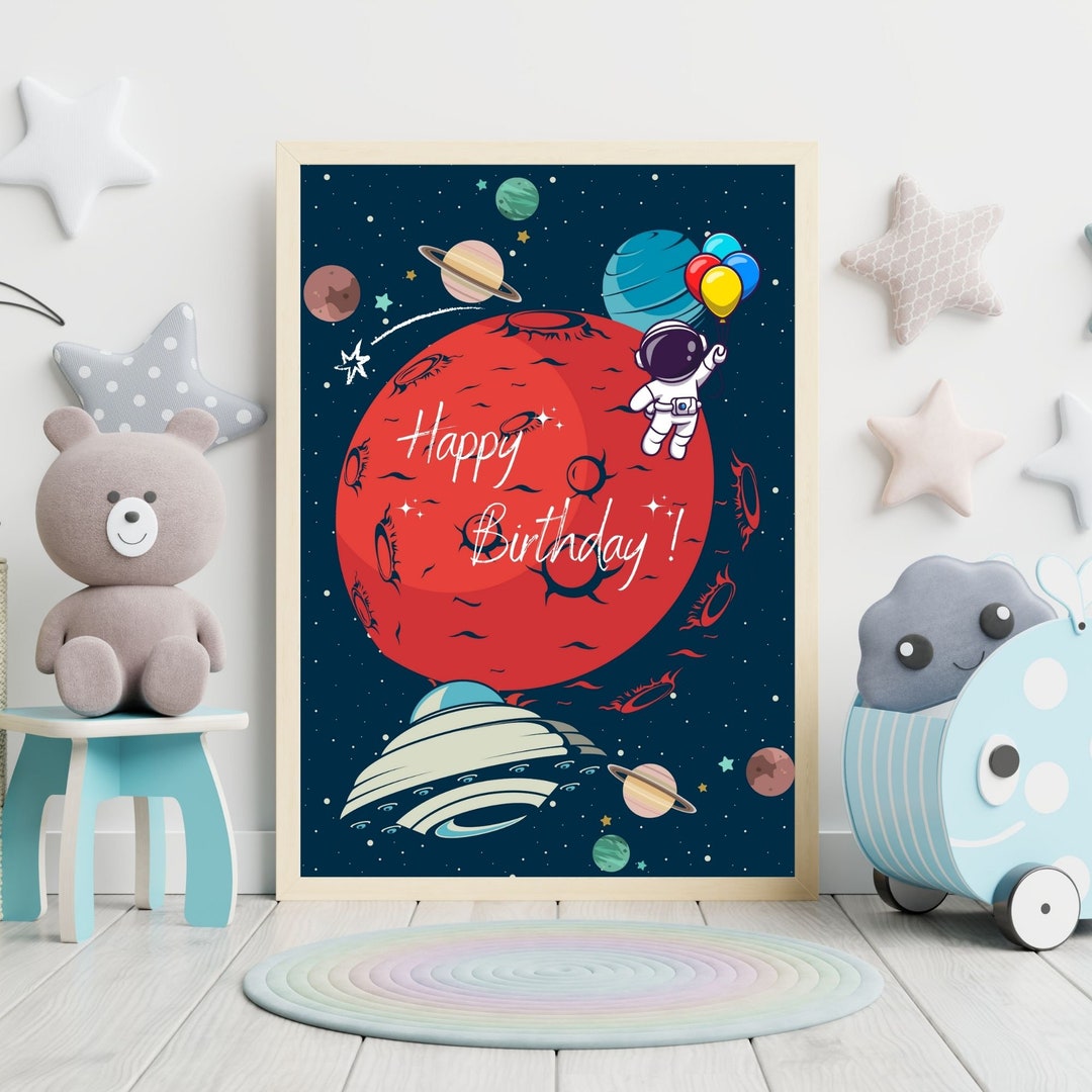 Happy Birthday Happy Birthday Wall Art Wall Art for Kids Etsy