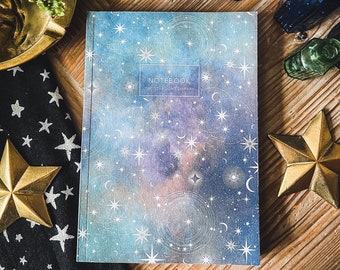 Celestial Notebook | Lined Paper | Reading Journal | Bullet Journal | Readers Stationery