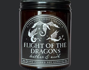 Flight of the Dragons Candle | Bookish | Fantasy Scents | Literary Inspired | Hand-Poured | Book Lovers | Reader |