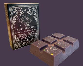 Leatherbound Wax Melts | Leather, Pepper & Oud | Bookish | Library Scents | Literary Inspired | Hand-Poured | Book Lovers