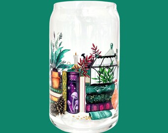 Herbology | Drinking Glass | Bookish Can Tumbler | Dishwasher Safe | Readers Drinkware