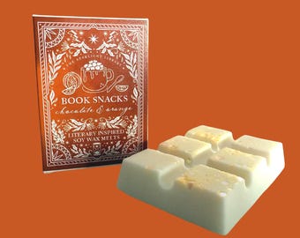 Book Snacks Wax Melts | Chocolate orange | Bookish | Fantasy Scents | Literary Inspired | Hand-Poured | Book Lovers | Gifts for Readers
