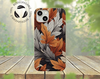 iPhone 11-17 Cases, Eco-Friendly, Biodegradable, Sustainable, Fall Leaves