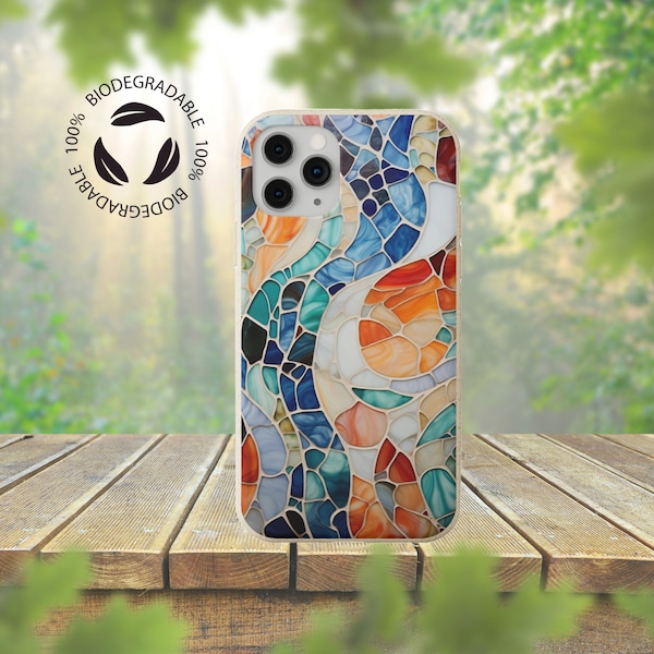 iPhone 11-15 Cases, Eco, Biodegradable, Sustainable, Colorful Crystal Art