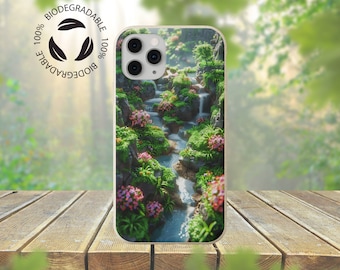 iPhone 11-17 | Samsung| Stream w/ Flowers Phone Case | Eco-Friendly | Biodegradable