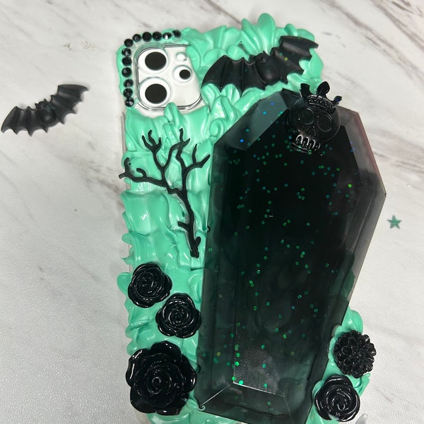 iPhone Goth Decoden Case Gothic Spooky Fake Whipped Coffin Phone Case iPhone Samsung  Phone Case Horror Movie Fan Gift for Goth Girl