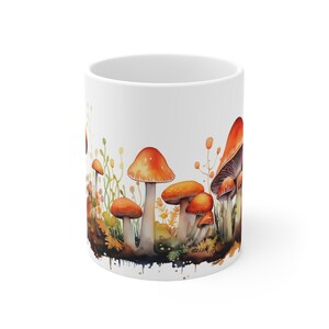 Mushroom Mug - Nature Mug - Mushroom Gift - Forest Mug - Ceramic Mushroom Mug - Cottagecore - Fungi Mug