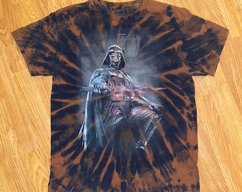 Upcycled Bleach Dyed Darth Vader Tee OOAK