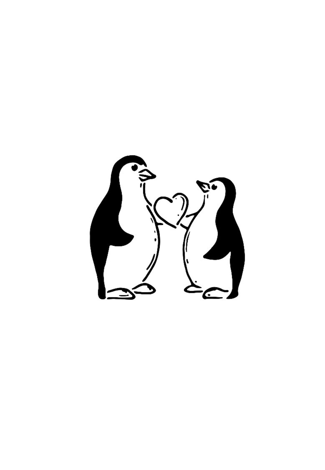 Penguins Love Svg Vector Png Pdf Psd Jpeg Cricut Silhouette - Etsy UK