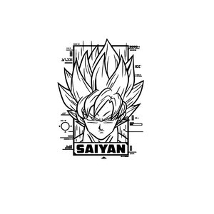 Super Saiyan Goku Svg, Dragon Ball Svg, Super Saiyan 3 Svg