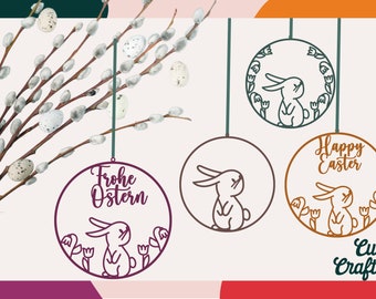 Bunny Easter Egg Ornaments SVG Bundle – Laser Cut Files
