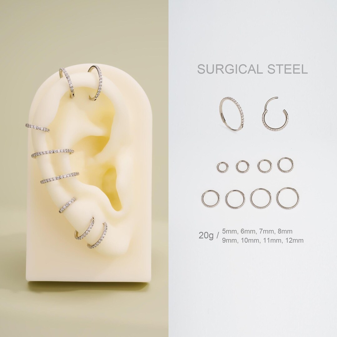 Krfy Oorset Chirurgisch Staal Kraakbeen Helix Tragus Piercing Oorsieraad Hypoallergeen Bal Platte Rug Oorbellen Zirkonia Ringen 16 G, Roestvrij Staal Krfy Oorset Chirurgisch Staal Kraakbeen Helix Tragus Piercing Oorsieraad Hypoallergeen Bal Platte Rug Oorbellen Zirkonia Ringen 16 G, Roestvrij Staal