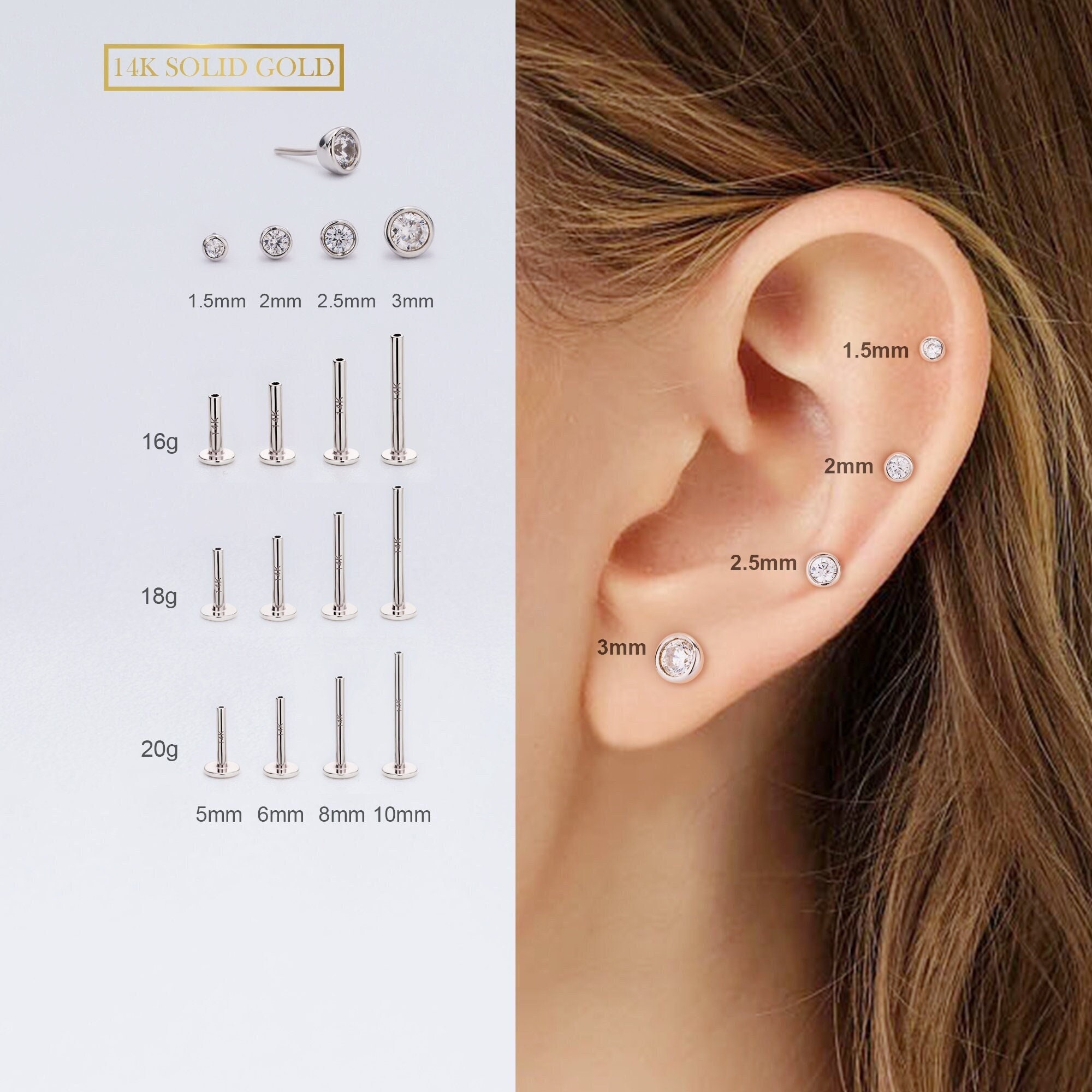 20 gauge tragus earrings best sale