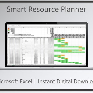 Smart Resource Planner | Macro Excel Spreadsheet | Project Management | Resource Capacity | Resource Planner | Resource Utilisation