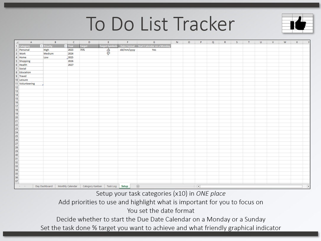 To Do List Excel Template Task Tracker Excel Template to Do List ...
