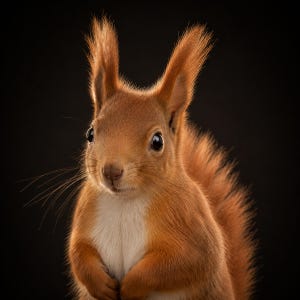 Red Squirrel Printable Portrait - Woodland Animal Wall Art - Digital Download