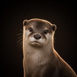 Otter-Porträt zum Ausdrucken – Wandbild mit Flusswildnis – Digitaler Download