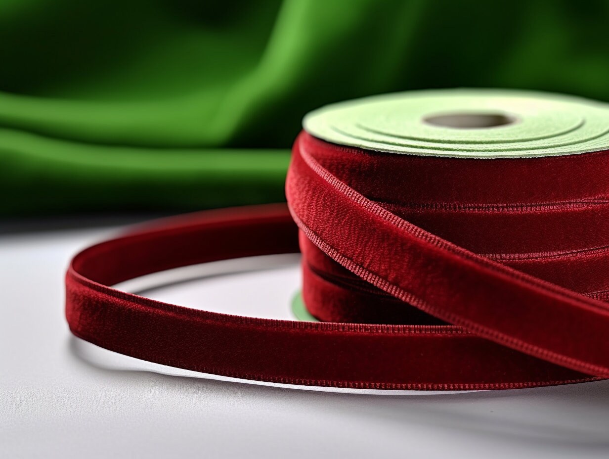 Christmas Gift Wrapping Ribbon, Merry Christmas Print Ribbon, Thin  Christmas Ribbon for Wrapping, Red and Green Christmas Ribbon. 