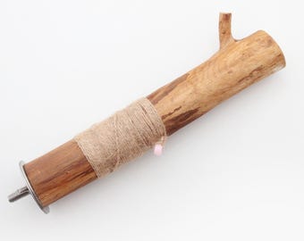 Rustic Cottonwood Bird Perch 10" – Natural Wood Perch for Parrots