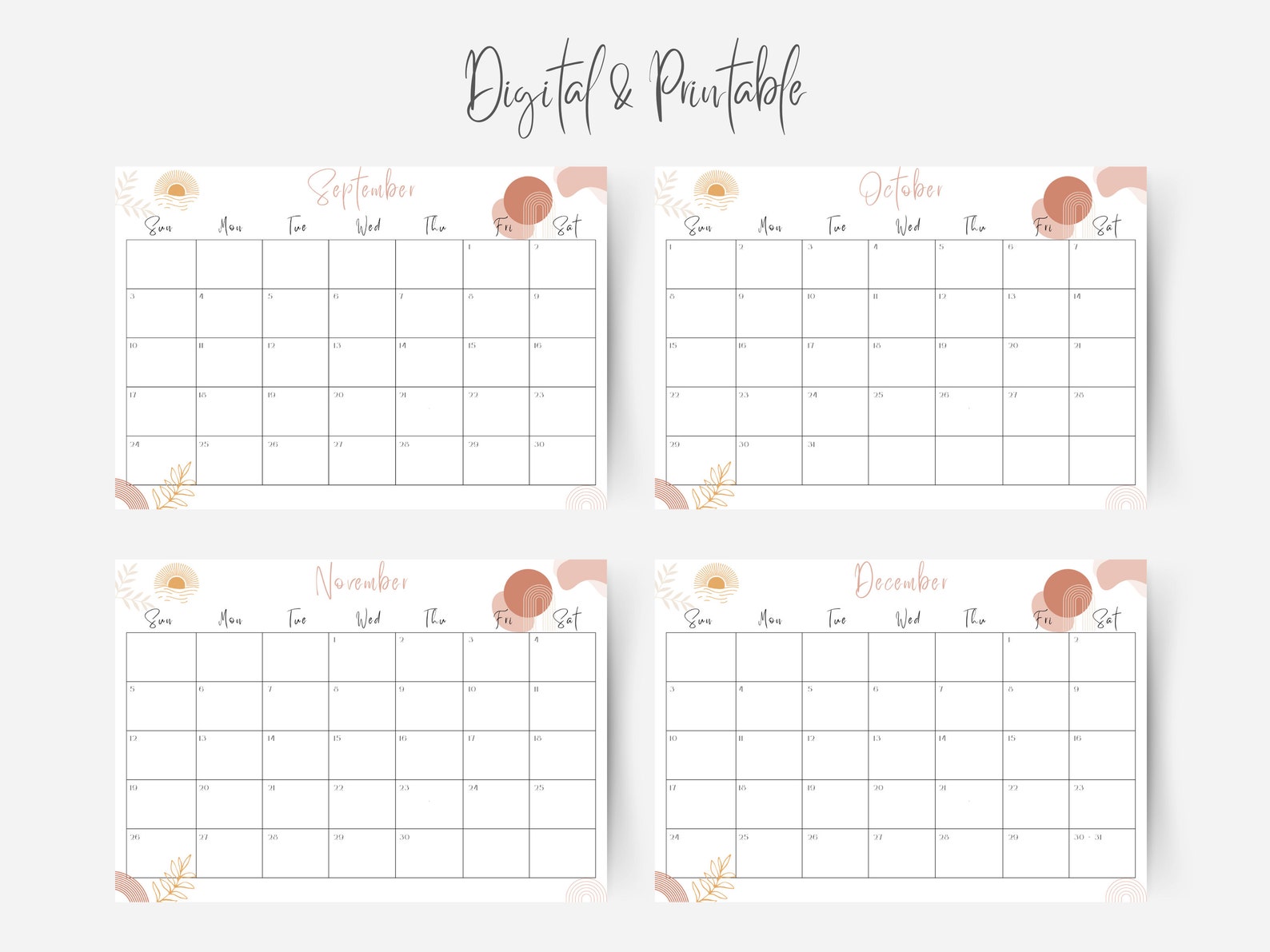 Calendar 2023 2024 Digital Calendar Aesthetic Printable Etsy Calendar 2023 2024 Digital Calendar Aesthetic Printable Etsy