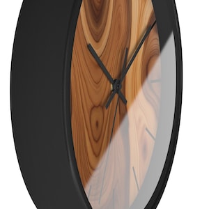 Orologio silenzioso con cornice in legno e lancetta dei secondi, decorazione da parete in legno e plexiglass, orologio da parete al quarzo di design immagine 5