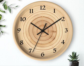 Orologio silenzioso con cornice in legno e lancetta dei secondi, decorazione da parete in legno e plexiglass, orologio da parete al quarzo di design