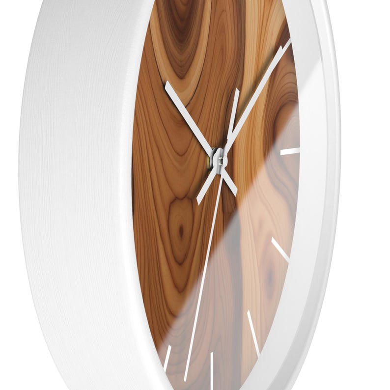 Orologio silenzioso con cornice in legno e lancetta dei secondi, decorazione da parete in legno e plexiglass, orologio da parete al quarzo di design immagine 6