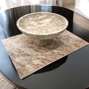 Genuine cowhide rectangular di-cut pieces - Can be used as placemat or decorative mat