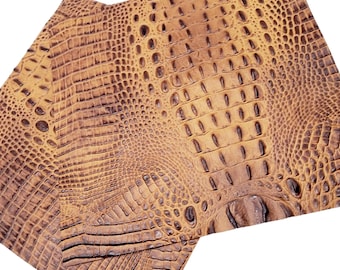 geprägtes Krokoleder | Alligator strukturierte Lederblätter | Für Kunsthandwerk-Projekte