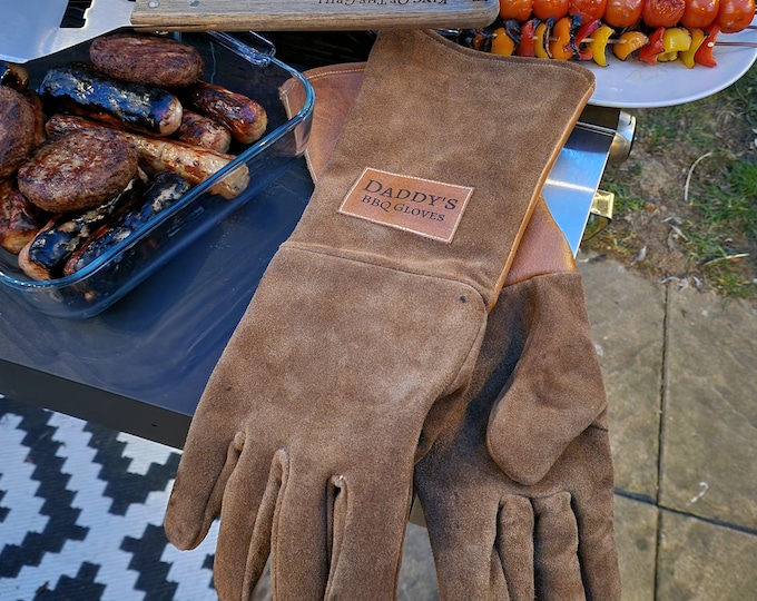 BBQ gloves | Pair of Grill gloves | Customisable with your logo or text!