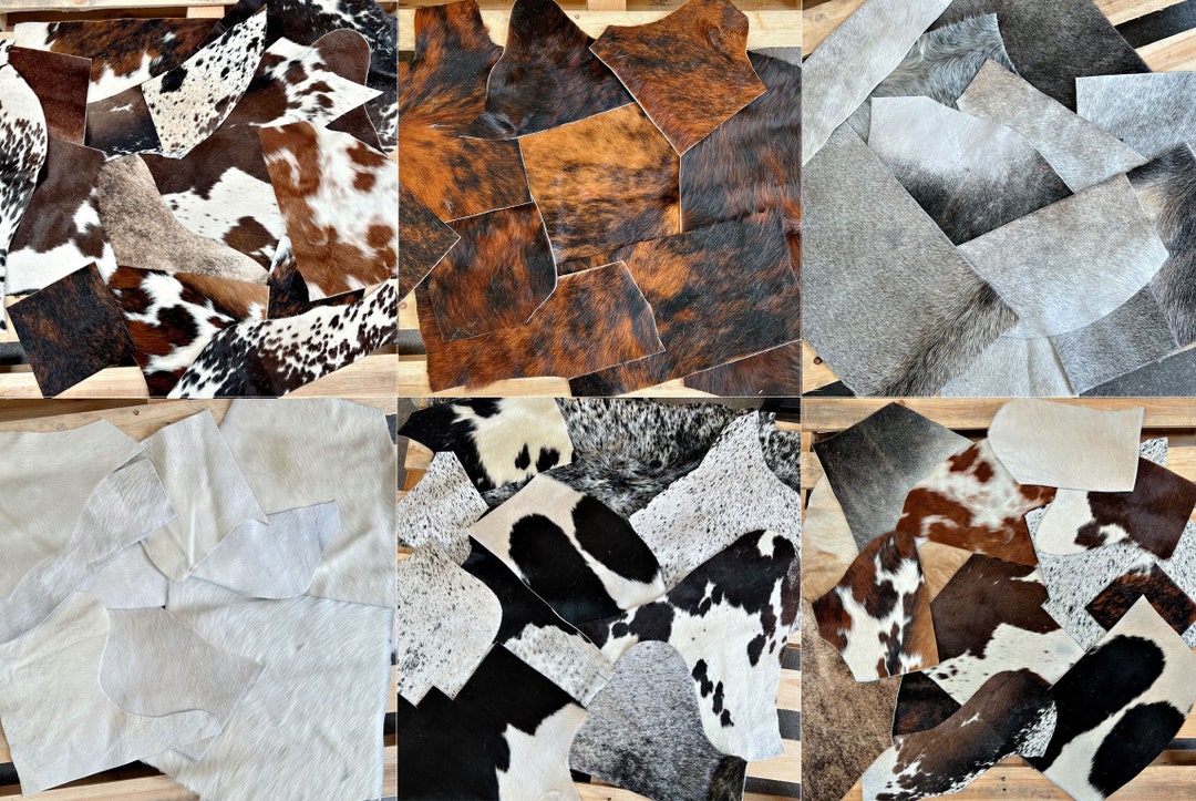 Genuine Cowhide Material Offcuts for Arts and Crafts Cowhide Remnants