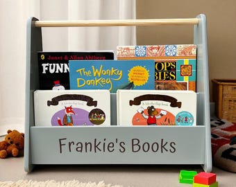 Personalised Kids Bookcase | Custom Engraved Children's book storage