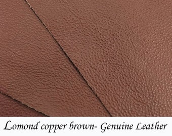 Cuir brun cuivré Lomond - Cuir véritable - Pour le rembourrage/l'artisanat - Différentes tailles disponibles