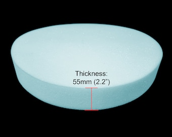 Round Upholstery Foam | Medium-Soft Bar Stool Seat (55mm Thick)