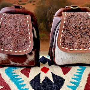 cowhide backpack