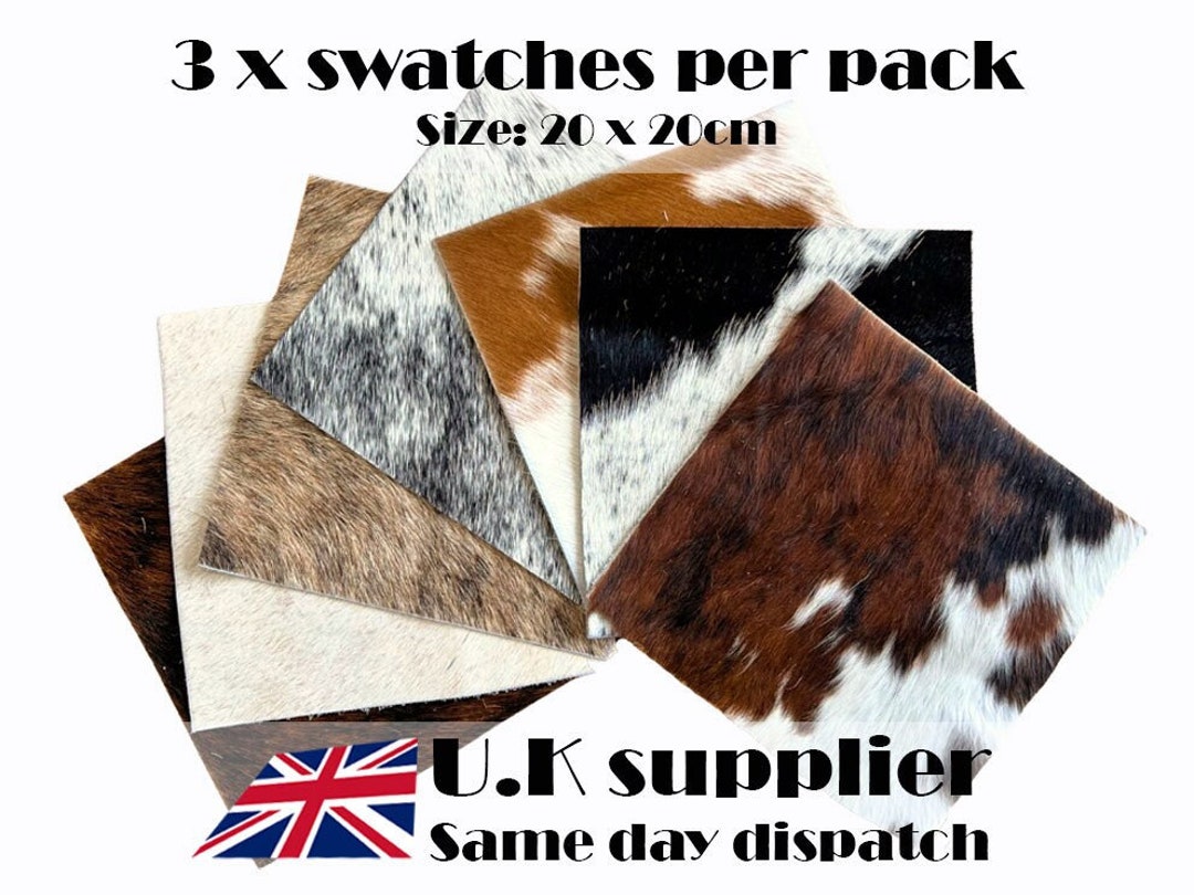 Cowhide Material 3 PER PACK Genuine Cowhide Material Etsy