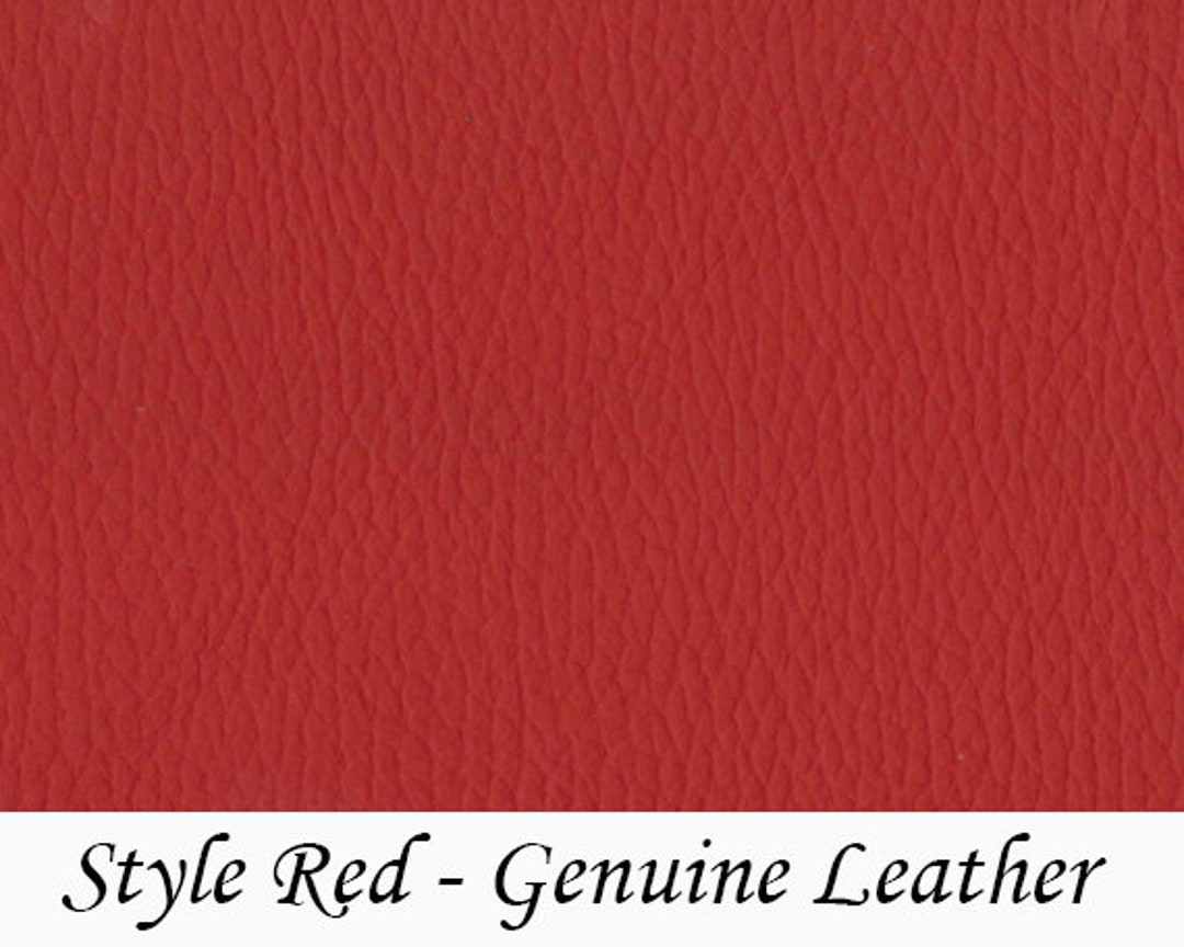 Redvale Leather Rodd Style Bright Red Genuine Leather - for Upholstery / Crafts - Various ...