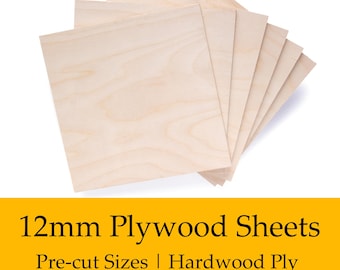 Förskurna 12 mm plywoodskivor av lövträ, hantverksträ