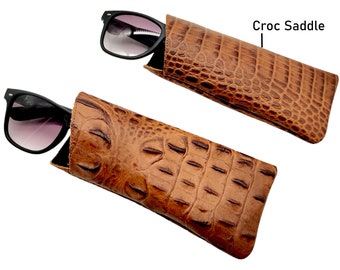 Embossed Genuine Leather Glasses Case, Handmade in Texas - Etsy