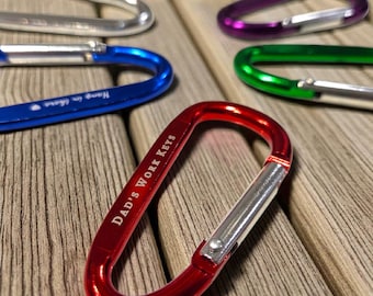 Engraved Carabiner Clips | Personalized Key Rings | Custom Keychain | Outdoor Gift