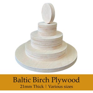 Birkensperrholz Kreise | 21mm stark | CNC geschnitten und geschliffen | Verschiedene Größen