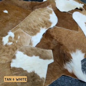 Chutes de cuir de vachette véritable pour l'artisanat Restes de peau de vache Débris de peau de vache image 3