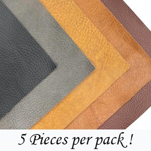 5 STÜCK pro Packung! Echtlederstücke 20x20cm - Perfekt für Kunsthandwerk - verschiedene Farben erhältlich