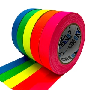 Fluorescent Neon Gaffer tape | 1&quot; Spike tape | For Hula Hoop Art & Crafts