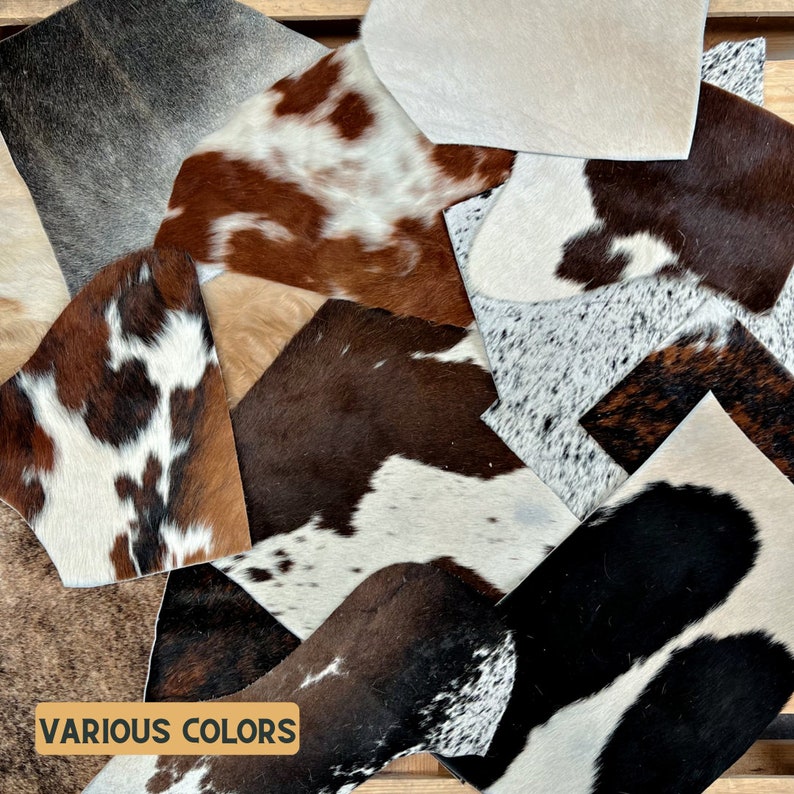 Chutes de cuir de vachette véritable pour l'artisanat Restes de peau de vache Débris de peau de vache Various Colours