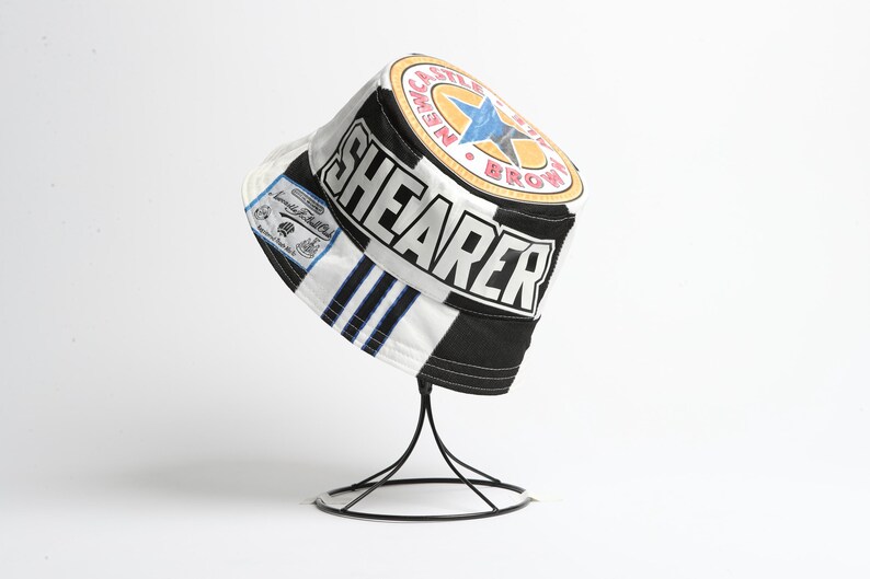 Newcastle United (Alan Shearer) 1995-97 Upcycled Classic Football Shirt Bucket Hat image 3