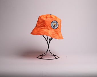 Manchester City Fanmade Navy Bucket Hat Printed Logo Crest